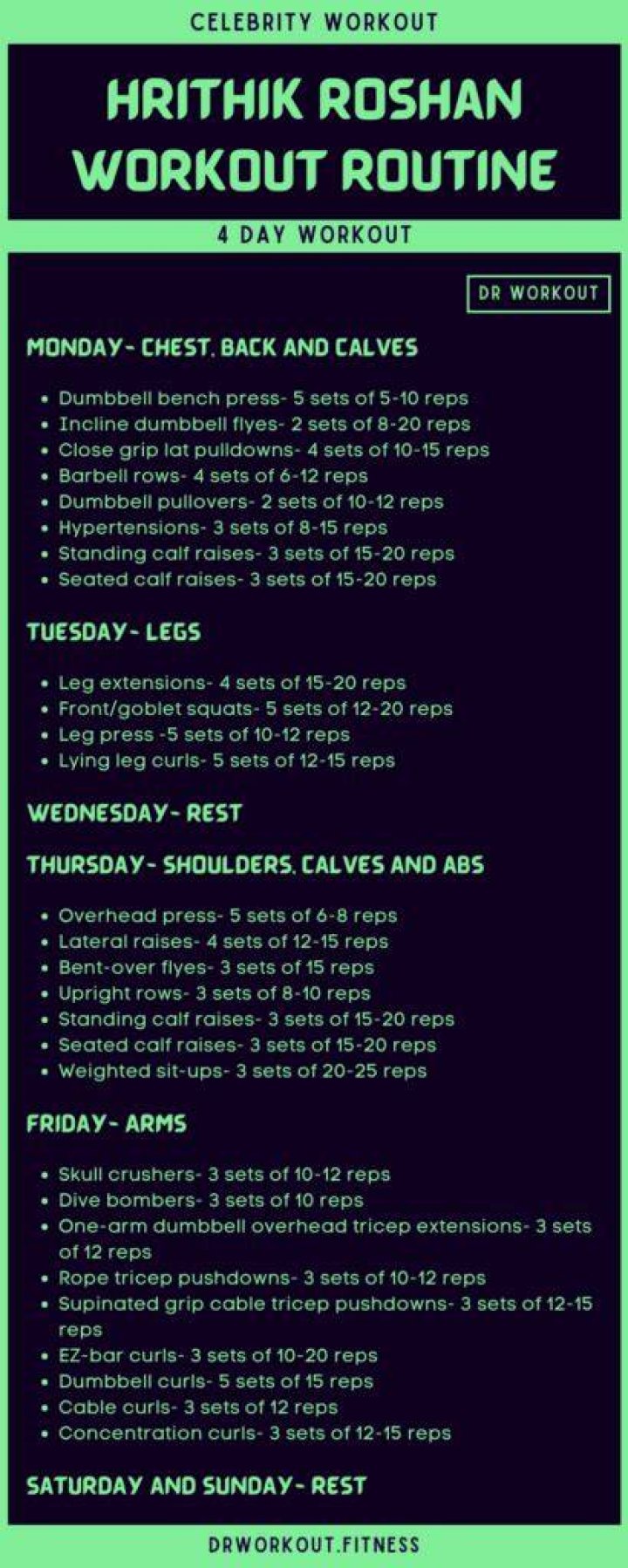 Hrithik Roshan Workout Routine