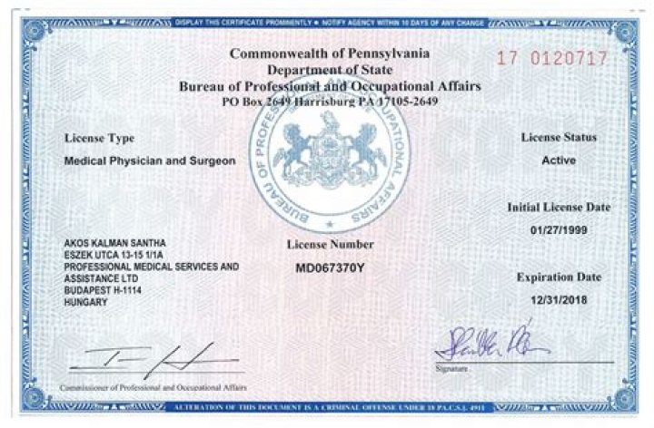 MA State Medical License